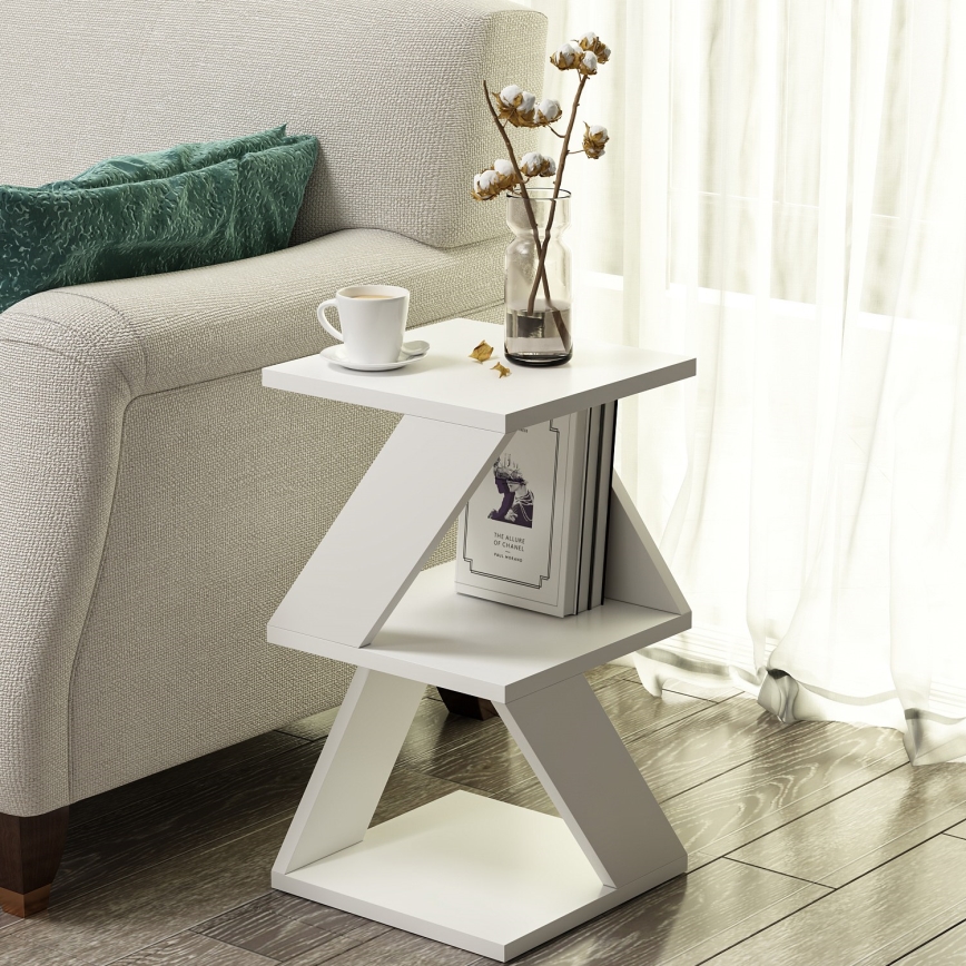 Side table ALBENI 50x30 cm white