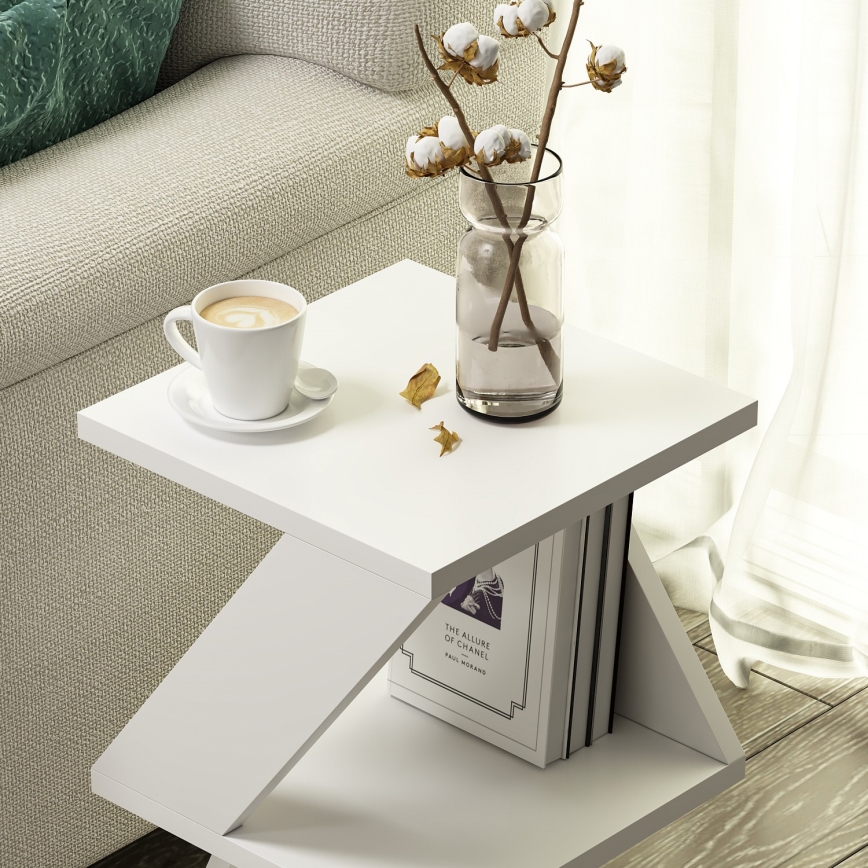 Side table ALBENI 50x30 cm white