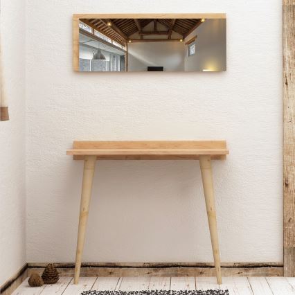 Side table BANAVENTO 84x80 cm +wall mirror 30x80 cm beige