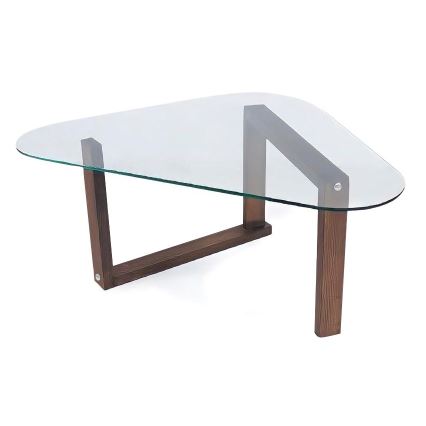 Side table CAM 41x96 cm brown/clear