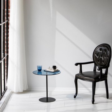 Side table CHILL 50x50 cm black/blue