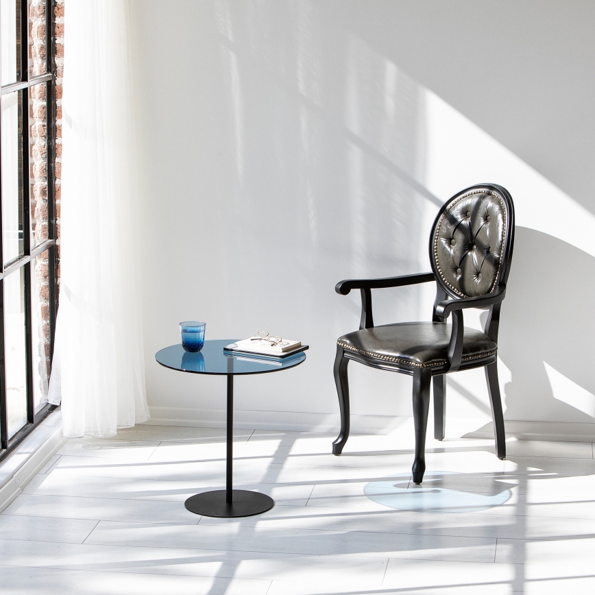 Side table CHILL 50x50 cm black/blue