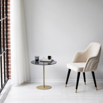 Side table CHILL 50x50 cm gold/black