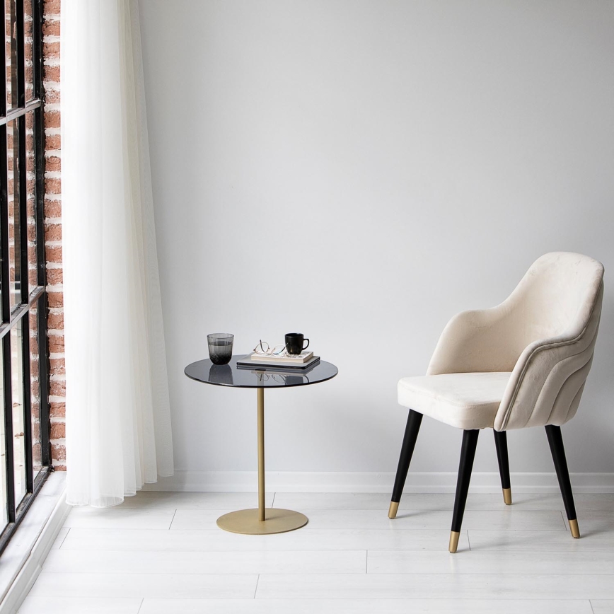 Side table CHILL 50x50 cm gold/black