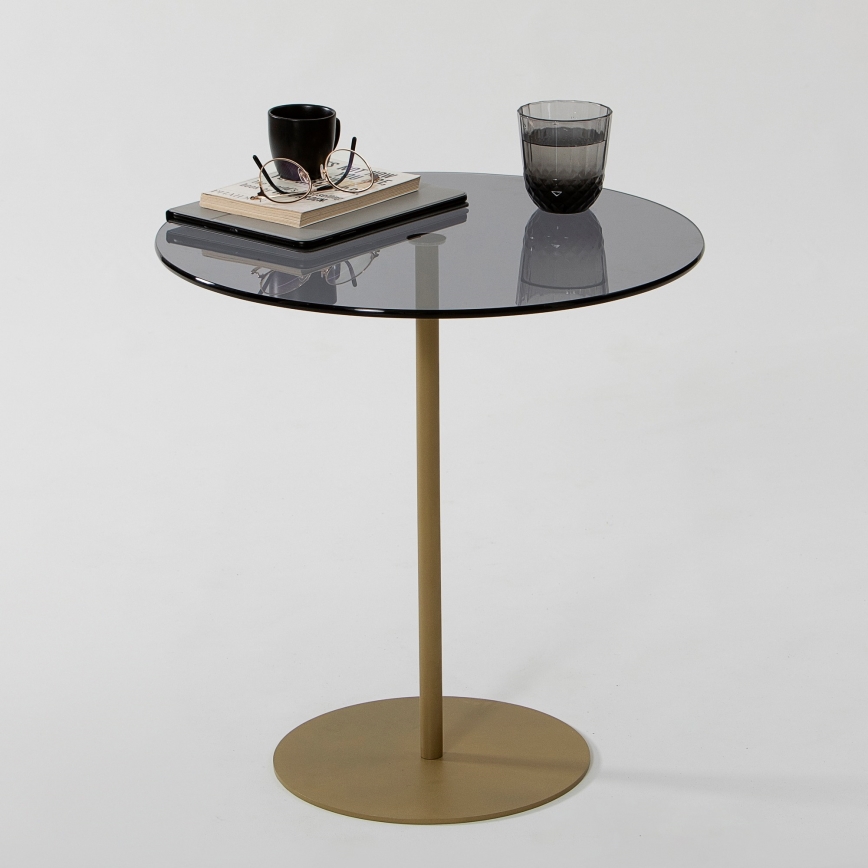 Side table CHILL 50x50 cm gold/black