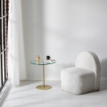 Side table CHILL 50x50 cm gold/clear