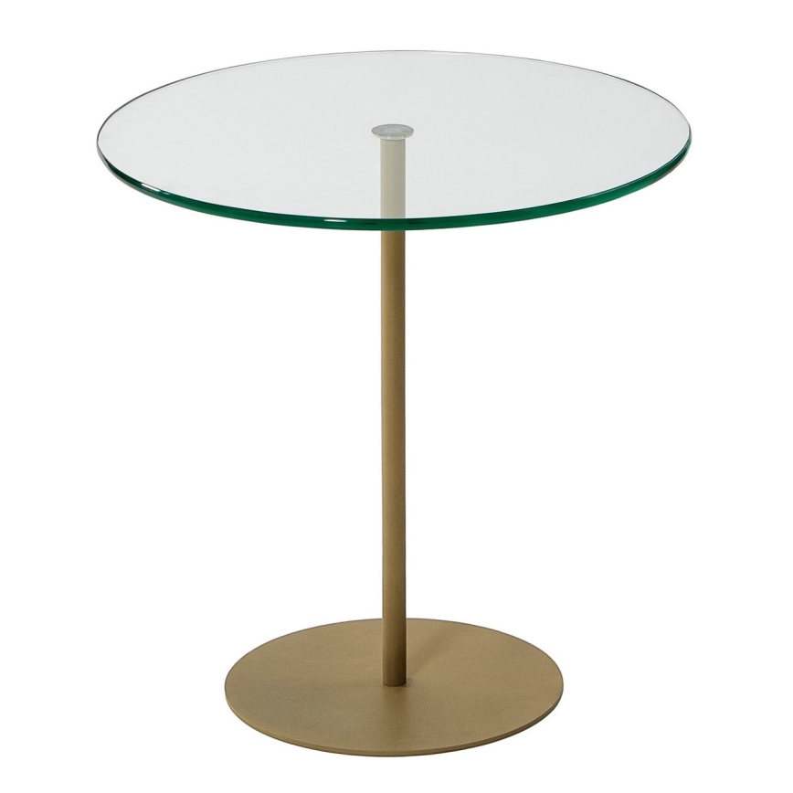 Side table CHILL 50x50 cm gold/clear