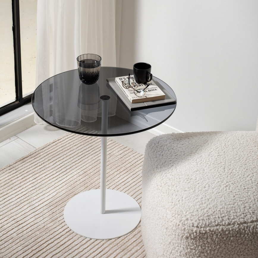 Side table CHILL 50x50 cm white/black