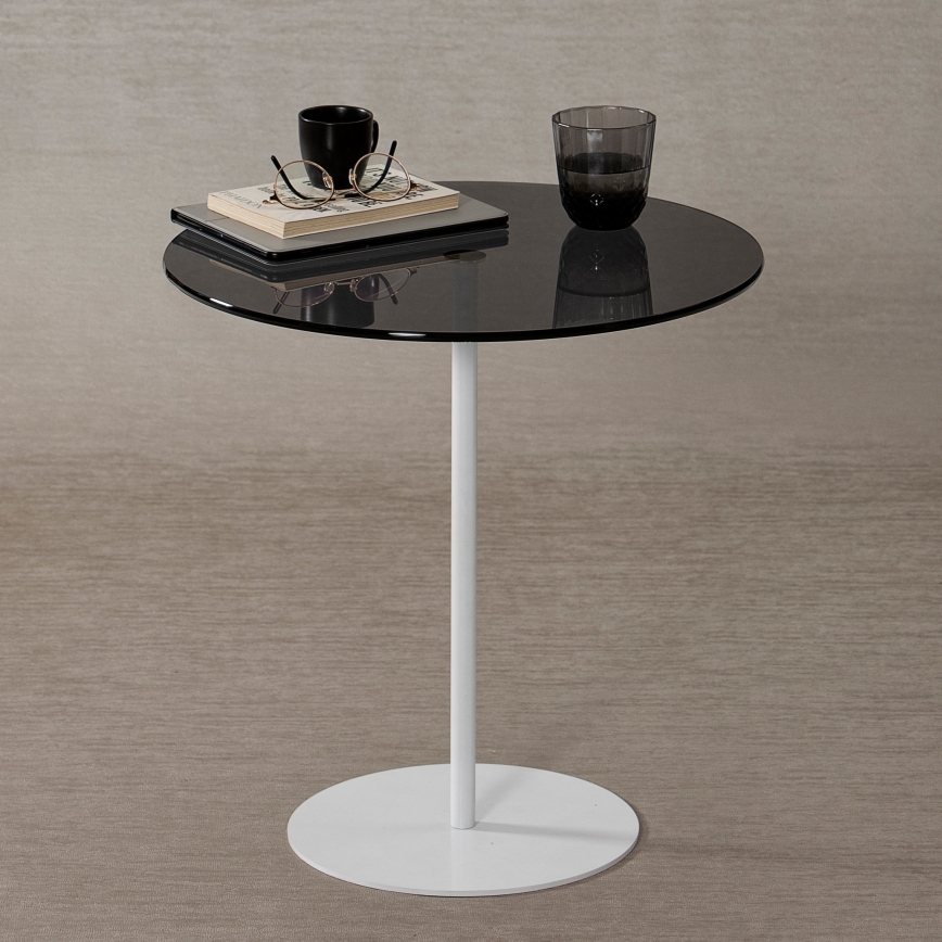 Side table CHILL 50x50 cm white/black