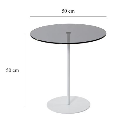 Side table CHILL 50x50 cm white/black