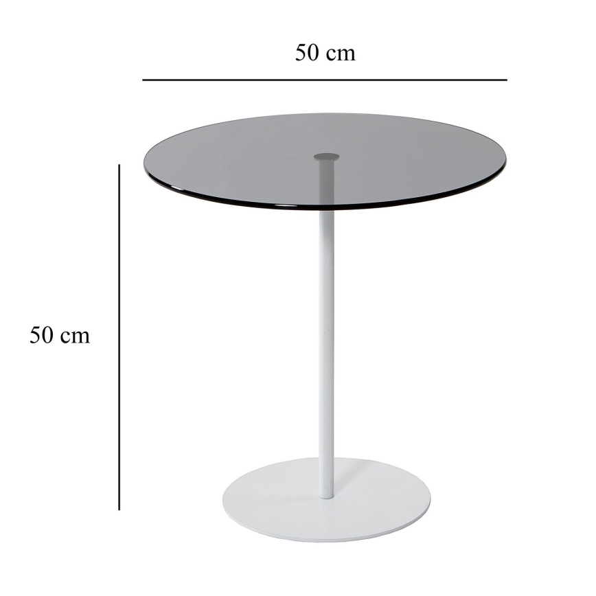 Side table CHILL 50x50 cm white/black