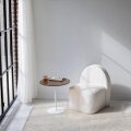 Side table CHILL 50x50 cm white/bronze