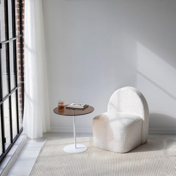 Side table CHILL 50x50 cm white/bronze
