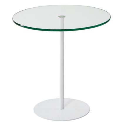 Side table CHILL 50x50 cm white/clear