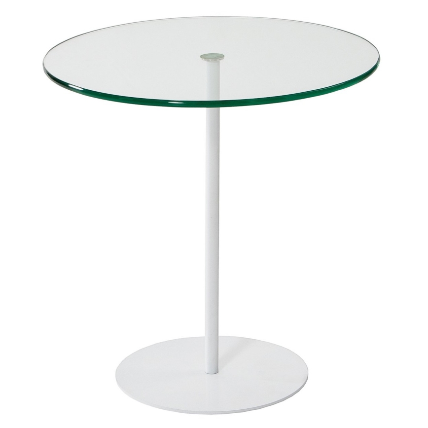 Side table CHILL 50x50 cm white/clear