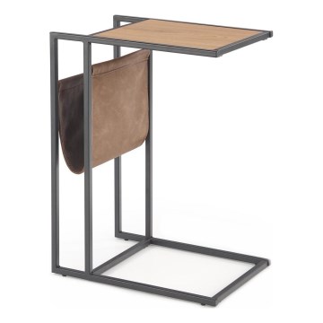 Side table COMPACT 65x47 cm black/brown