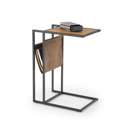 Side table COMPACT 65x47 cm black/brown