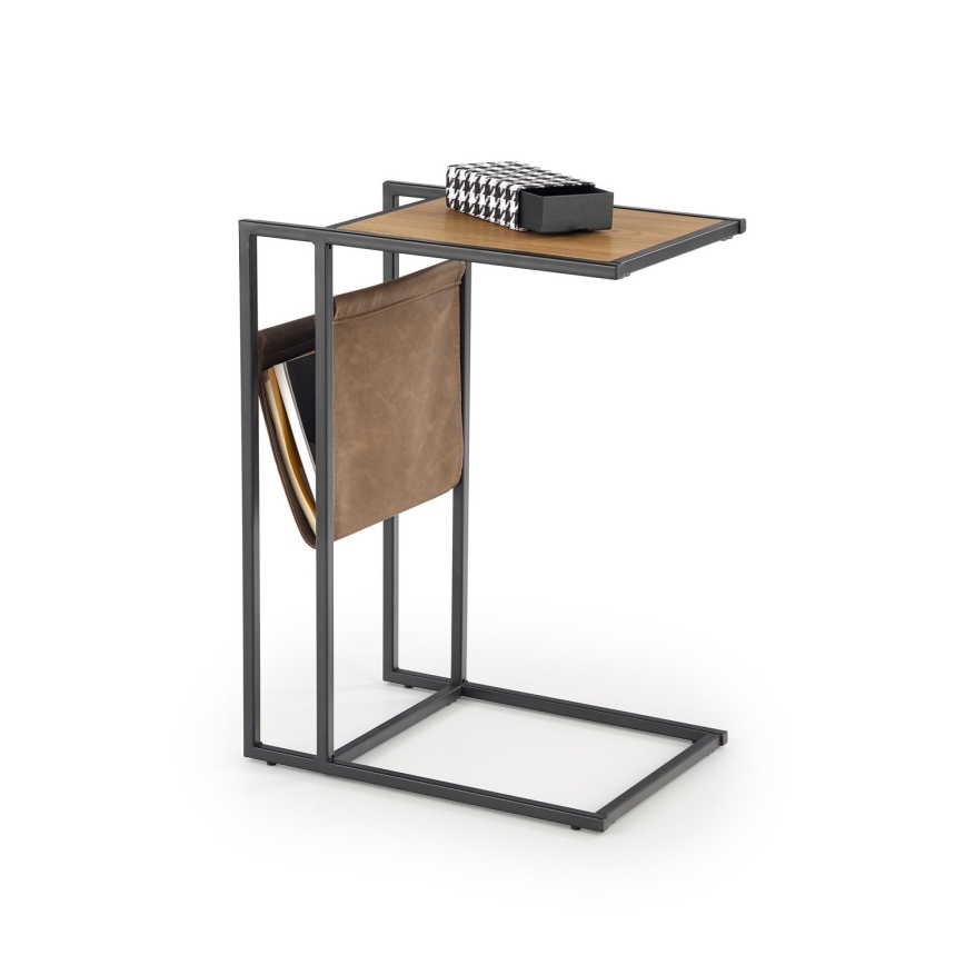 Side table COMPACT 65x47 cm black/brown