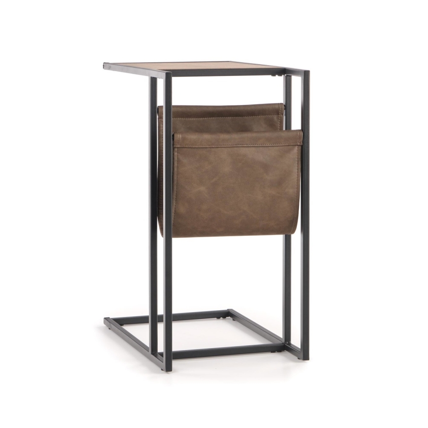 Side table COMPACT 65x47 cm black/brown
