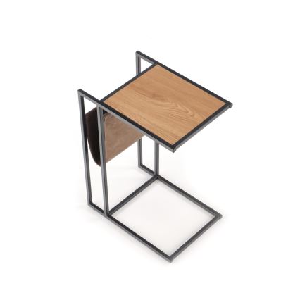 Side table COMPACT 65x47 cm black/brown
