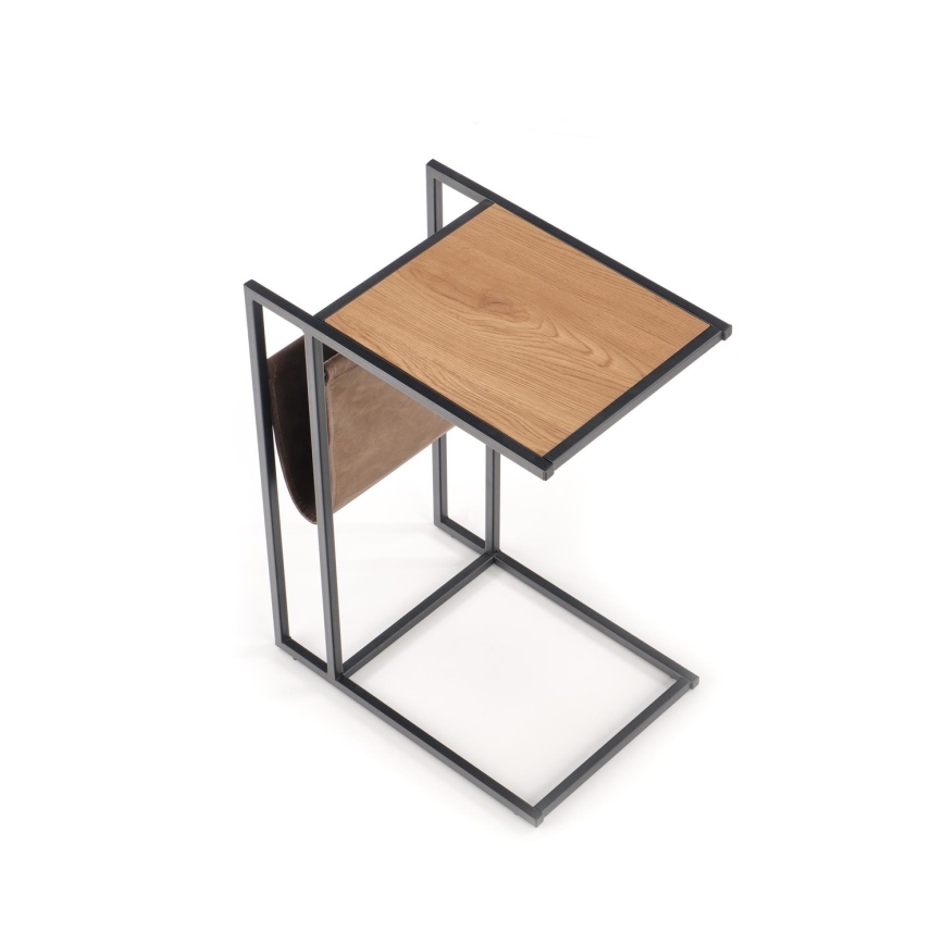 Side table COMPACT 65x47 cm black/brown