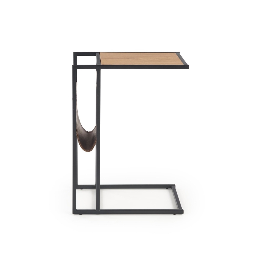 Side table COMPACT 65x47 cm black/brown