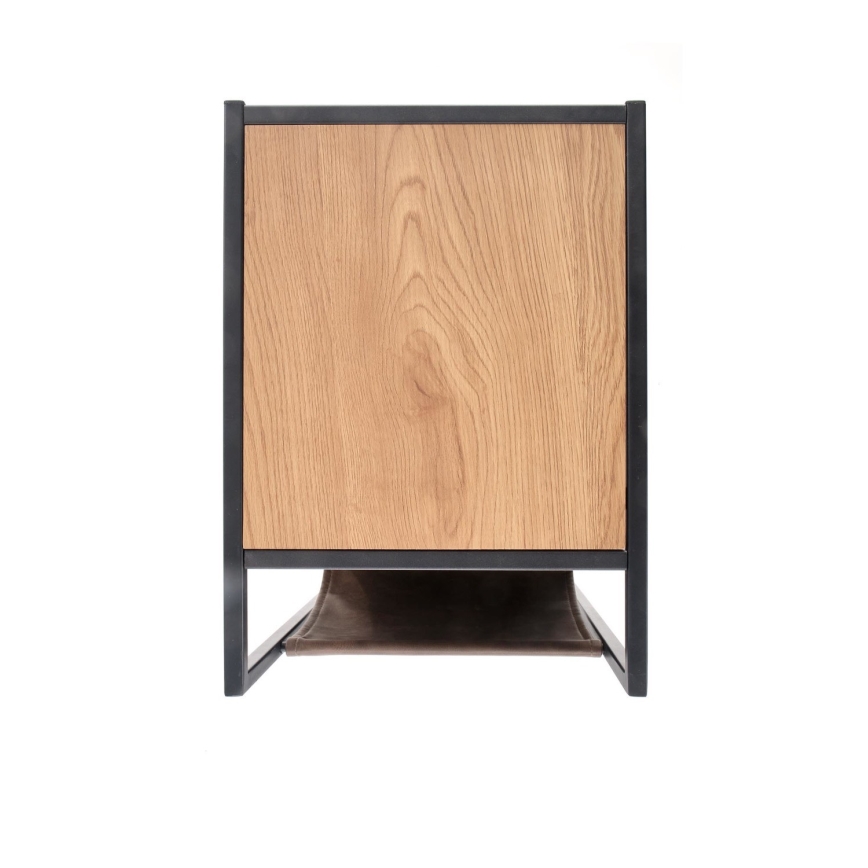 Side table COMPACT 65x47 cm black/brown