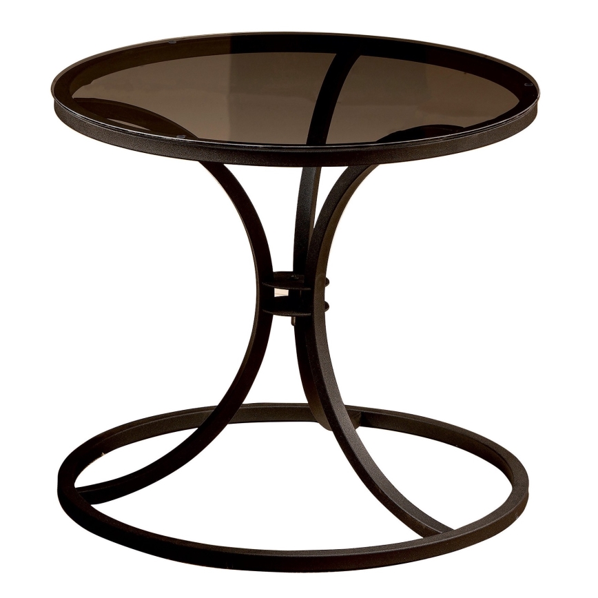 Side table CORLEAONE 57,8x60 cm black