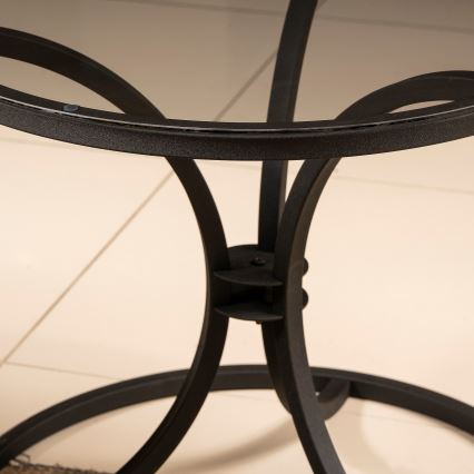 Side table CORLEAONE 57,8x60 cm black