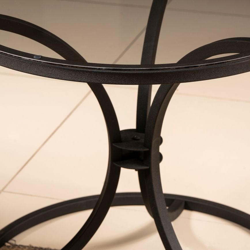 Side table CORLEAONE 57,8x60 cm black