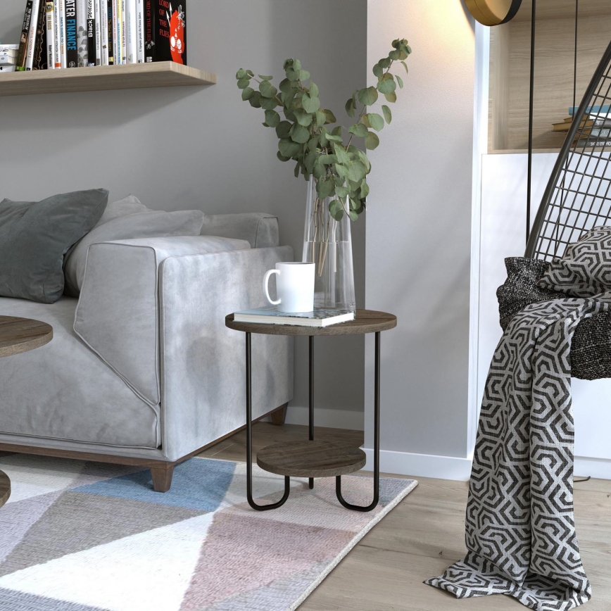 Side table CORRO 45x40 cm brown