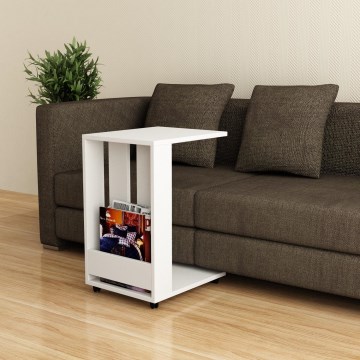 Side table EDI 60x37 cm white
