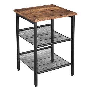 Side table ELDUR brown/black