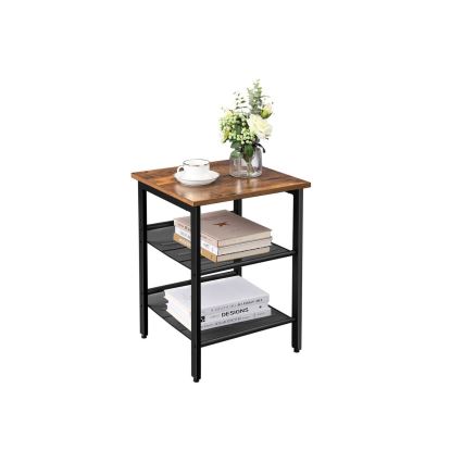 Side table ELDUR brown/black