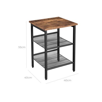 Side table ELDUR brown/black