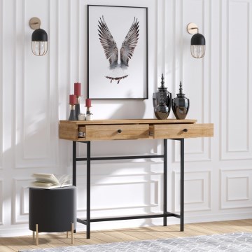 Side table ESTA 86x100 cm brown