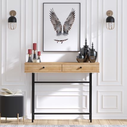 Side table ESTA 86x100 cm brown