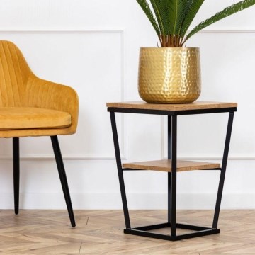 Side table EXPAND 57x40 cm black/brown