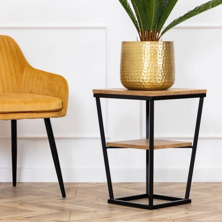 Side table EXPAND 57x40 cm black/brown