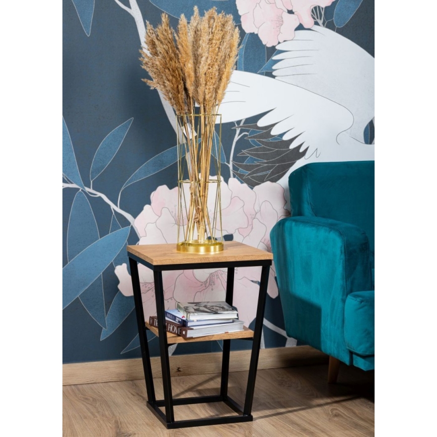 Side table EXPAND 57x40 cm black/brown