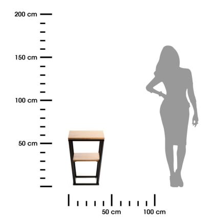Side table EXPAND 57x40 cm black/brown