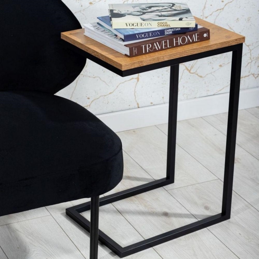 Side table HELPER 57x40 cm black/brown