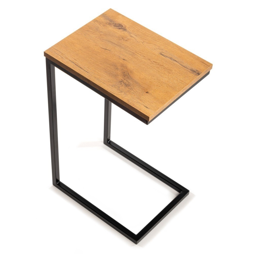 Side table HELPER 57x40 cm black/brown