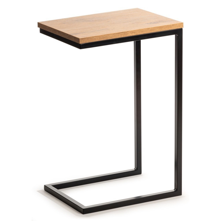 Side table HELPER 57x40 cm black/brown