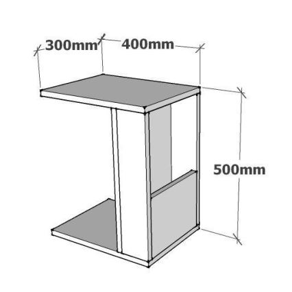Side table KAREN 50x40 cm anthracite