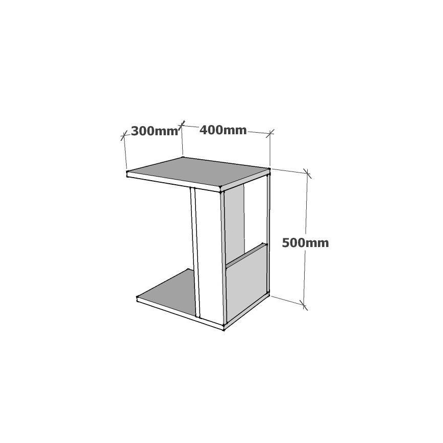 Side table KAREN 50x40 cm anthracite