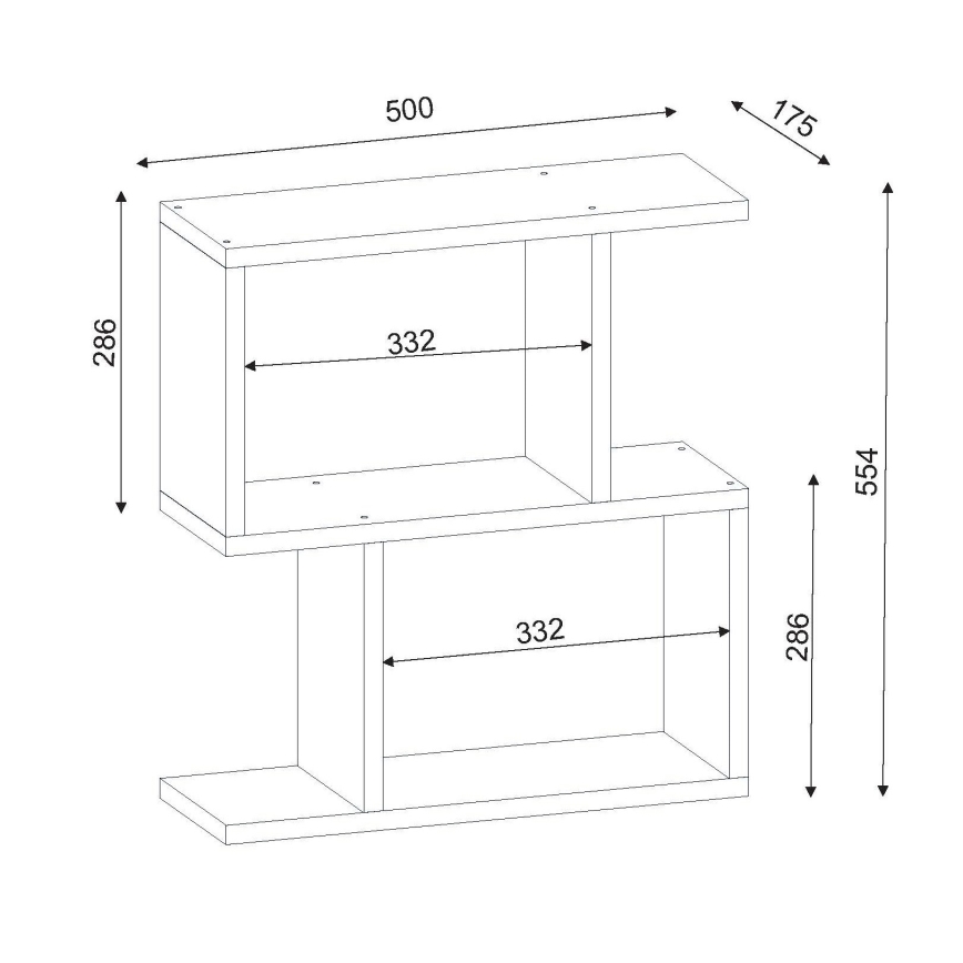 Side table KARINUS 55,4x50 cm white