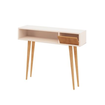 Side table KIOGI 94x100 cm white/beige