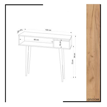 Side table KIOGI 94x100 cm white/beige