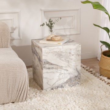 Side table KUP 50x45 cm marble decor